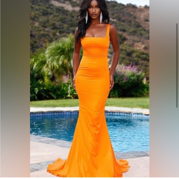 moda glam Dresses & Skirts - Moda glam GISELLE MERMAID EVENING GOWN- orange